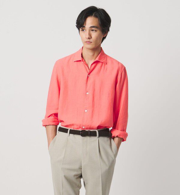 UNITED ARROWS「LIBECO リネン オープンカラー シャツ」|シャツ・ブラウス|