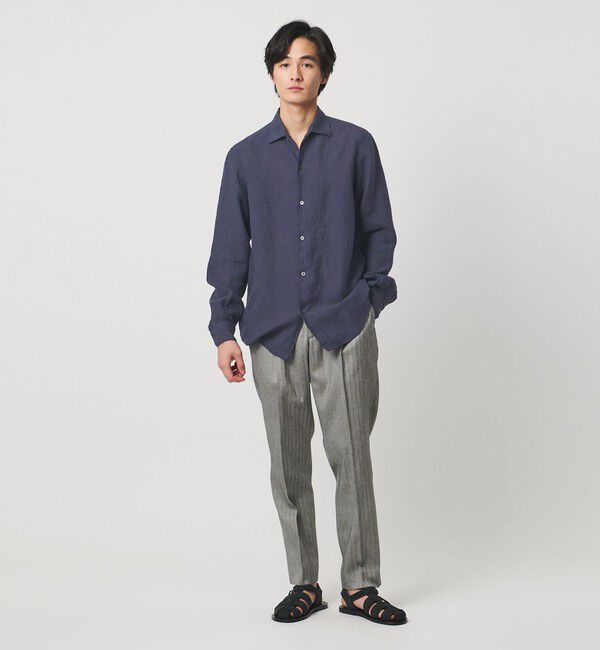 UNITED ARROWS「LIBECO リネン オープンカラー シャツ」|シャツ・ブラウス|