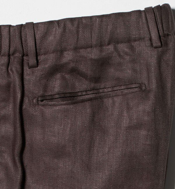 UNITED ARROWS「リネン ツイル １プリーツ リラックス テーパード イージースラックス」|スラックス|