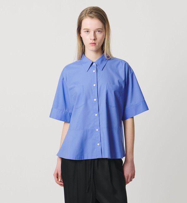 AEWEN MATOPH「＜AEWEN MATOPH＞ペプラムショートスリーブシャツ ウォッシャブル」|シャツ・ブラウス|