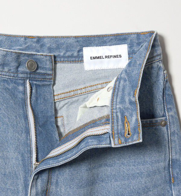 EMMEL REFINES「＜EMMEL REFINES＞EM ハイウエスト ルーズ フレアデニム パンツ」|チノ|