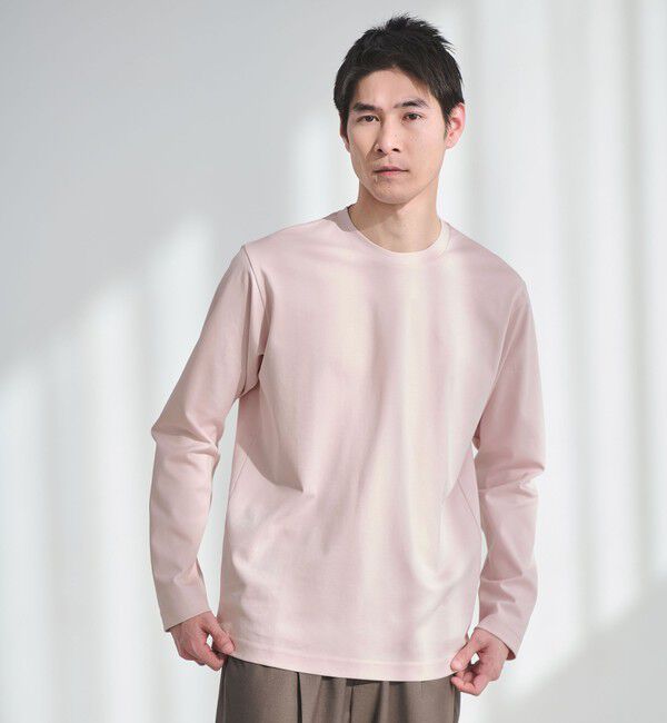 UNITED ARROWS green label relaxing「オーガニック コットン ポンチ クルーネック Tシャツ」|Tシャツ・カットソー|LT.PINK