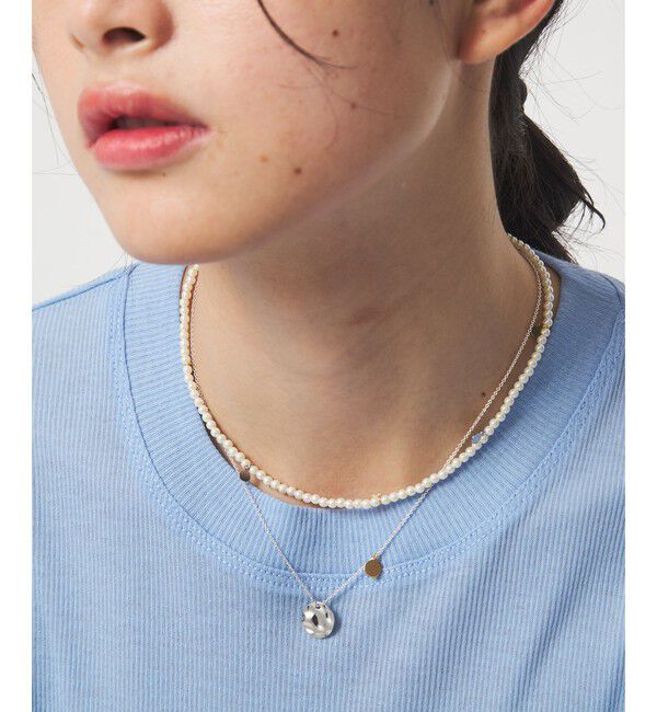 EMMEL REFINES「＜EMMEL REFINES＞EM フェイクパール&times;ラウンドトップ ネックレス セット」|ネックレス|