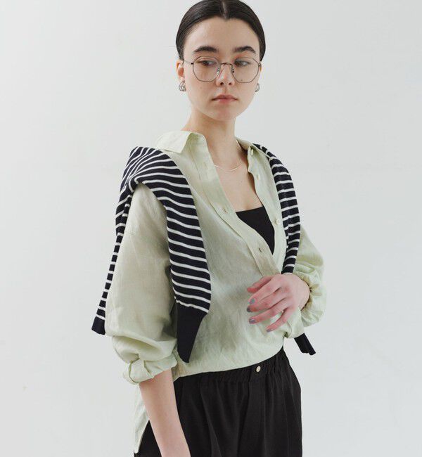 UNITED ARROWS green label relaxing「【結論シリーズ】リネン2WAYシャツ［size SHORTあり］」|シャツ・ブラウス|