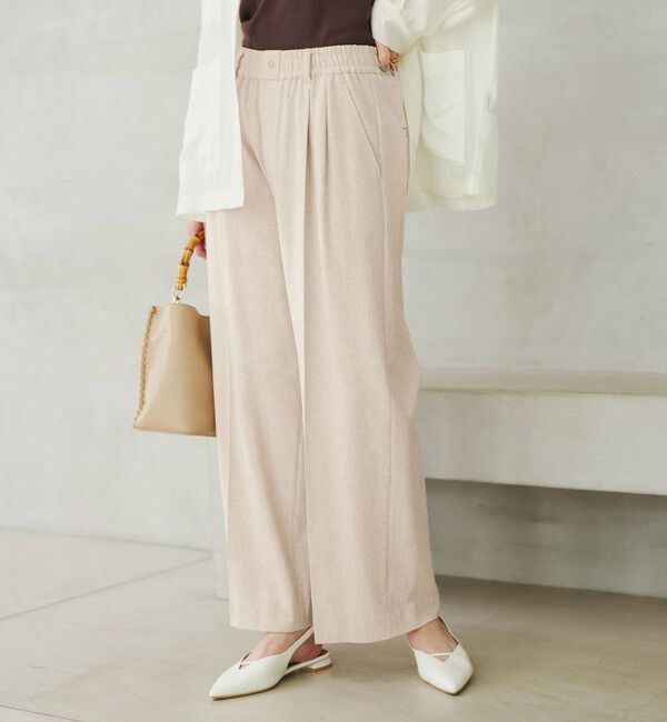 UNITED ARROWS green label relaxing「【結論シリーズ】ニーハイワイドパンツ［size SHORT/TALLあり］」|その他|NATURAL