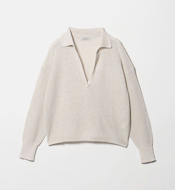 UNITED ARROWS green label relaxing「メランジ スキッパー プルオーバー ウォッシャブル」|ニット・セーター|