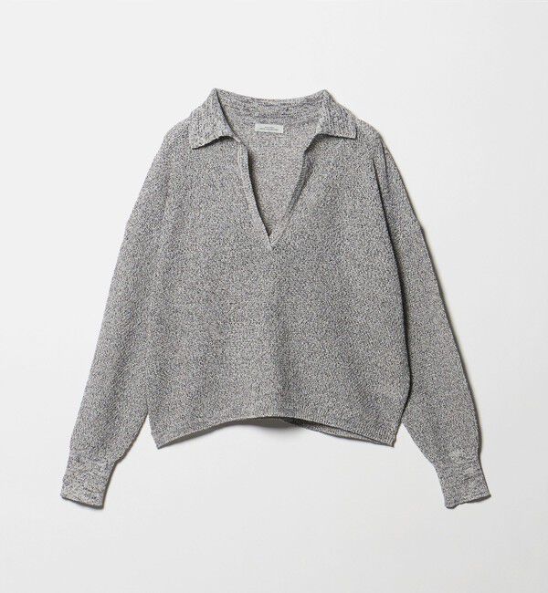 UNITED ARROWS green label relaxing「メランジ スキッパー プルオーバー ウォッシャブル」|ニット・セーター|