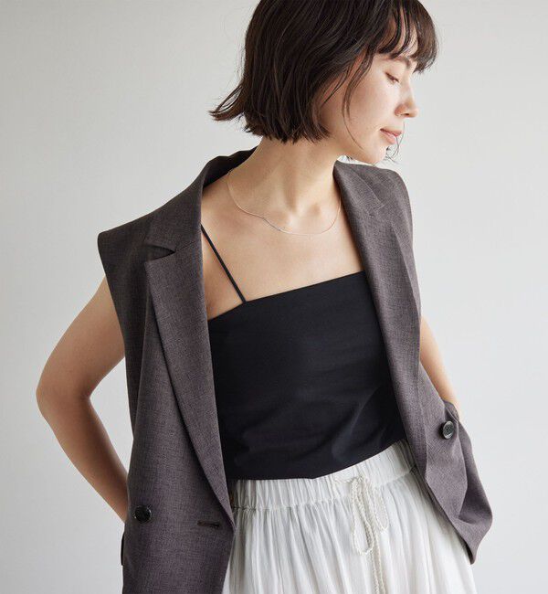 UNITED ARROWS green label relaxing「ベアトップキャミソール / カップインナー」|キャミソール|