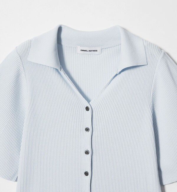 EMMEL REFINES「＜EMMEL REFINES＞EM HW リブ フレア ショートスリーブ カーディガン」|カーディガン|