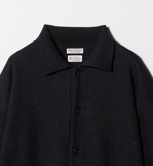 BEAUTY&YOUTH UNITED ARROWS「ハイブリッド リネン ポロカラー ジャケット ウォッシャブル」|カーディガン|