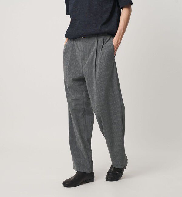 BEAUTY&YOUTH UNITED ARROWS「ピンストライプ バギー スラックス NO.9 ストレッチ」|チノ|MD.GRAY