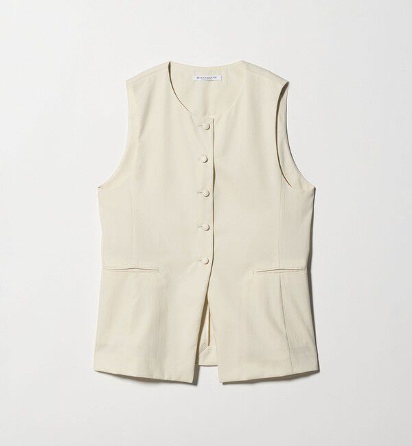 BEAUTY&YOUTH UNITED ARROWS「セルロースナイロンオックス クルーネック ベスト」|ベスト・ジレ|OFF WHITE
