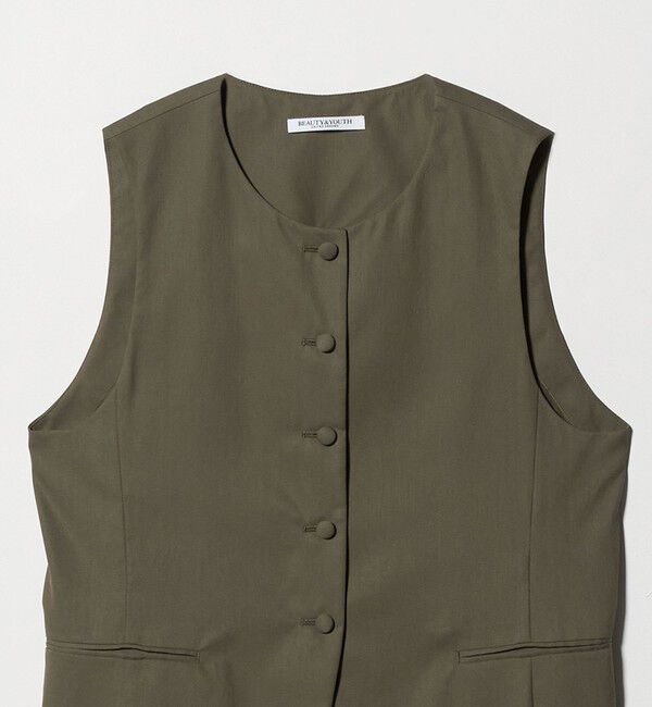 BEAUTY&YOUTH UNITED ARROWS「セルロースナイロンオックス クルーネック ベスト」|ベスト・ジレ|