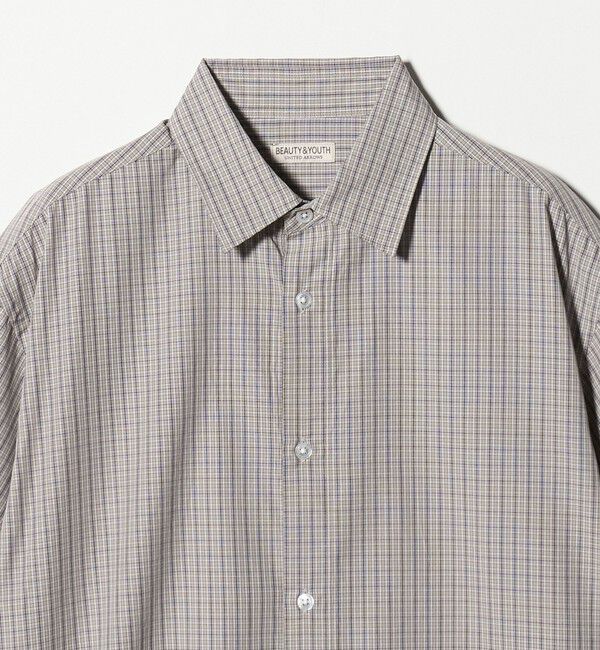 BEAUTY&YOUTH UNITED ARROWS「チェック ショートスリーブ レギュラー シャツ FORM型」|シャツ・ブラウス|