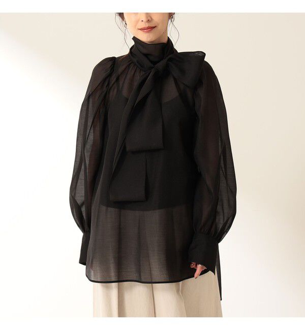 Demi-Luxe BEAMS 「オーガンジー リボンブラウス」|シャツ・ブラウス|