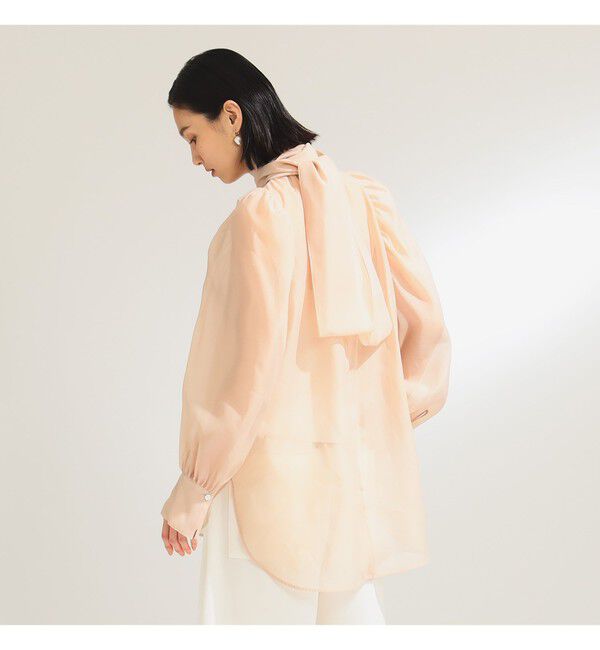 Demi-Luxe BEAMS 「オーガンジー リボンブラウス」|シャツ・ブラウス|