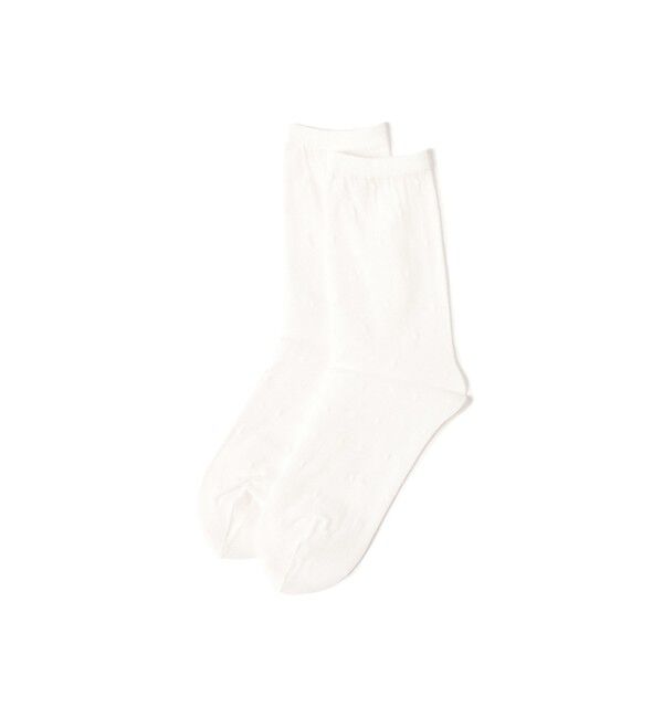 Demi-Luxe BEAMS 「ドット シアー ソックス」|その他|WHITE