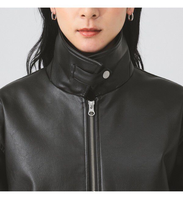 Ray BEAMS 「フェイクレザー フライト ジャケット」|ブルゾン・スタジャン|