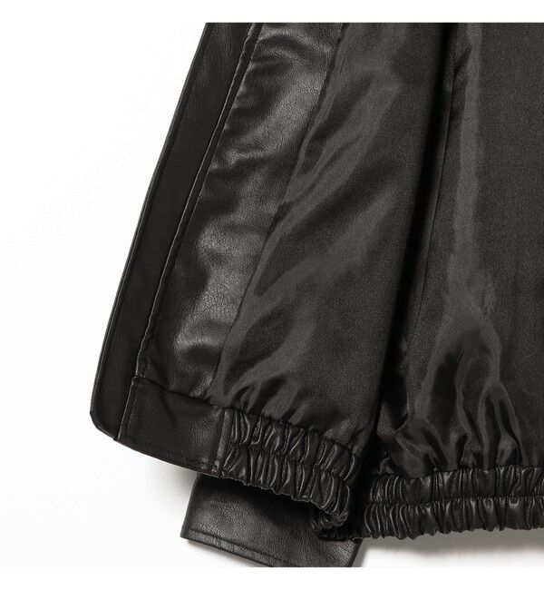 Ray BEAMS 「フェイクレザー フライト ジャケット」|ブルゾン・スタジャン|