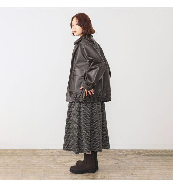 Ray BEAMS 「フェイクレザー フライト ジャケット」|ブルゾン・スタジャン|