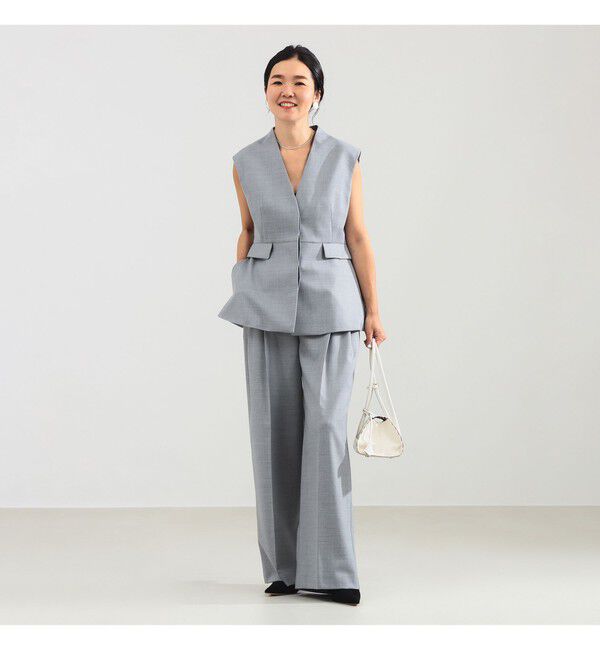 Demi-Luxe BEAMS 「エディター東原妙子 &times; Demi-Luxe BEAMS / ツイル イージー ストレート パンツ」|チノ|