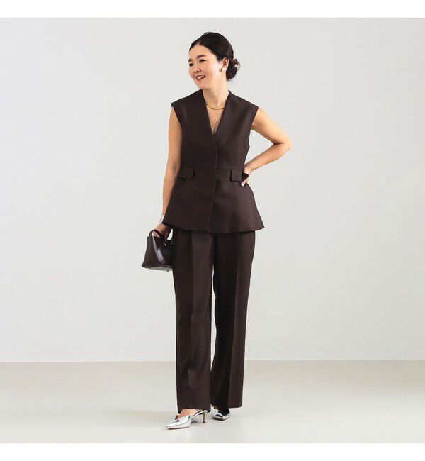 Demi-Luxe BEAMS 「エディター東原妙子 &times; Demi-Luxe BEAMS / ツイル イージー ストレート パンツ」|チノ|