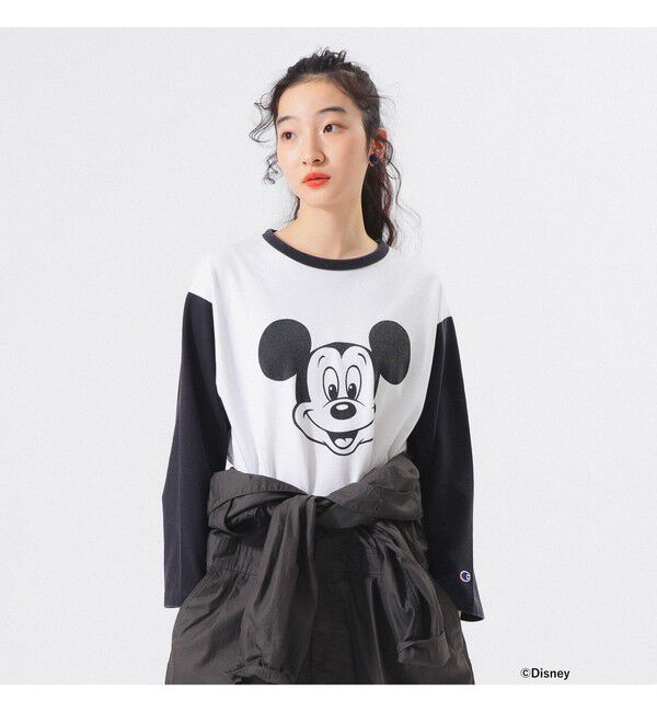 BEAMSBOY「【別注】Champion / ミッキーマウス / フットボール Tシャツ」|Tシャツ・カットソー|