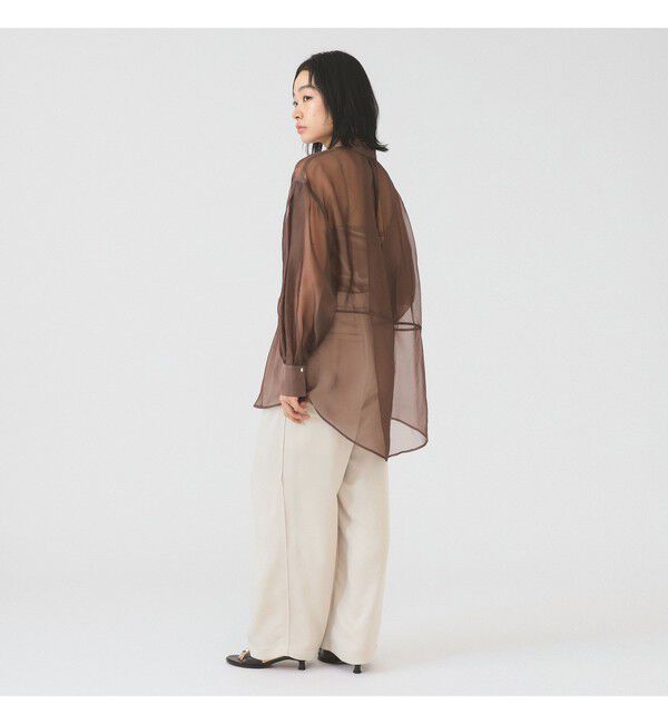 Ray BEAMS 「サテン ギャザー イージー パンツ」|チノ|