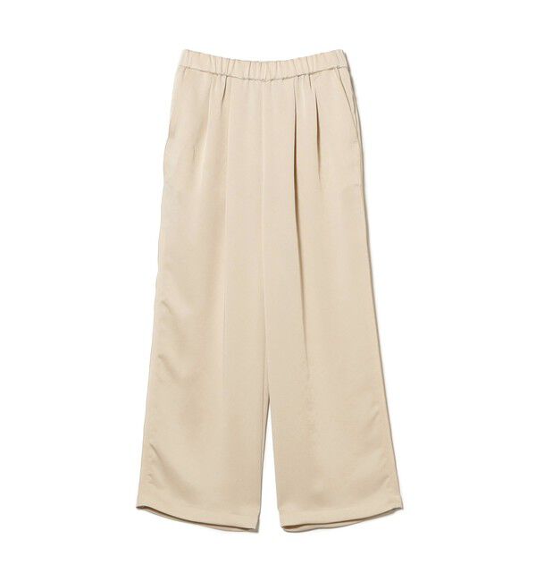 Ray BEAMS 「サテン ギャザー イージー パンツ」|チノ|