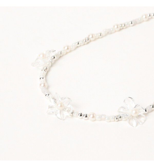 Ray BEAMS 「パール＆フラワー ネックレス」|ネックレス|
