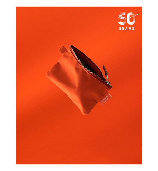 BEAMS「【別注】STANDARD SUPPLY / フラットポーチ "BEAMS ORANGE"」|ポーチ|ORANGE