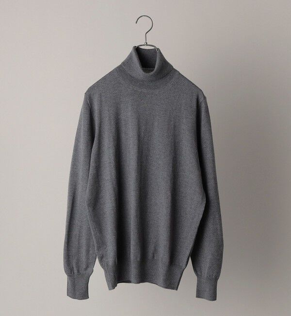 SHIPS「ALAN PAINE: 12ゲージ メリノウール タートルネック ニット」|ニット・セーター|チャコールグレー