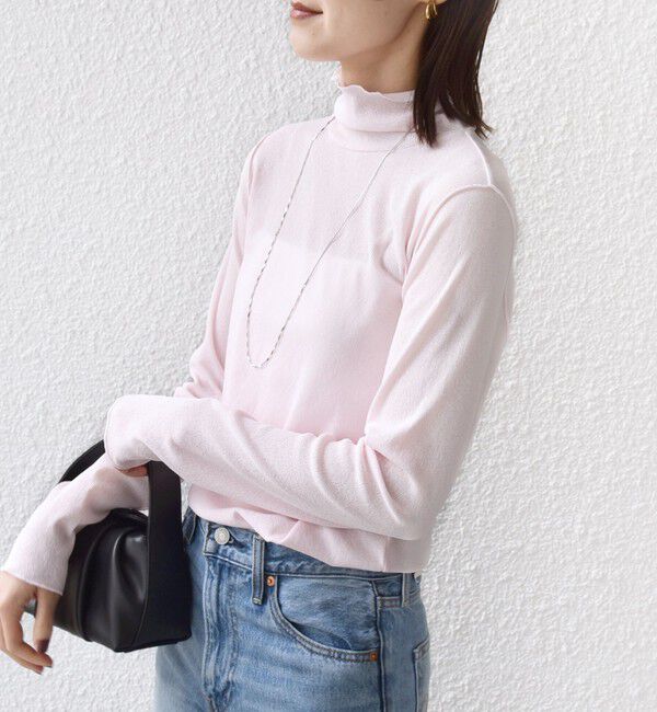 SHIPS for women「〈手洗い可能〉ドライタッチ リブ タートル」|Tシャツ・カットソー|