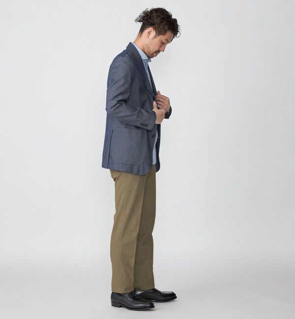 SHIPS「SHIPS: 〈ウエスト調整可能〉 ジャージ ドビー パンツ」|チノ|