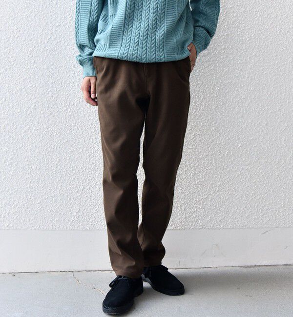 SHIPS any「SHIPS any: 裏起毛 ウォーム ストレッチ テーパード チノ パンツ 25AW◇」|チノ|ブラウン