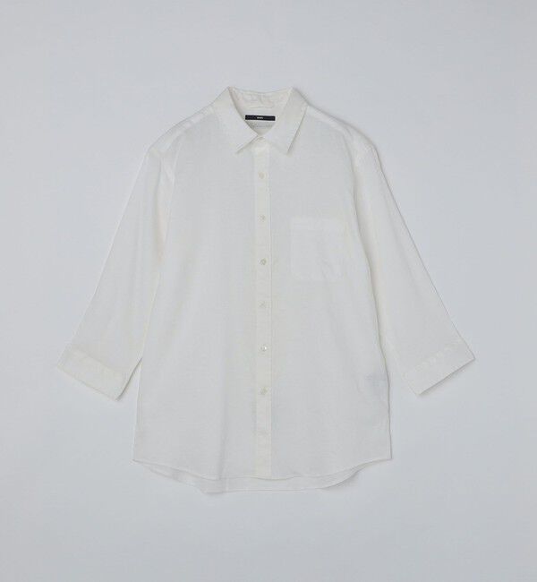 SHIPS「SHIPS: SOLOTEX(R) サフィラン リネン 7分袖 シャツ」|シャツ・ブラウス|