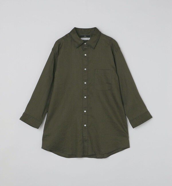 SHIPS「SHIPS: SOLOTEX(R) サフィラン リネン 7分袖 シャツ」|シャツ・ブラウス|