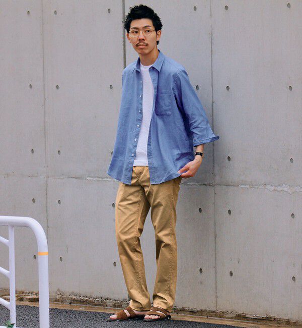 SHIPS「SHIPS: SOLOTEX(R) サフィラン リネン 7分袖 シャツ」|シャツ・ブラウス|