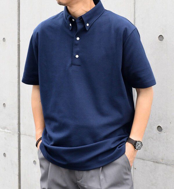 SHIPS any「SHIPS any:〈接触冷感/遮熱/UVカット機能等〉サマーファンクション 鹿の子 ボタンダウンポロシャツ◇」|ポロシャツ|