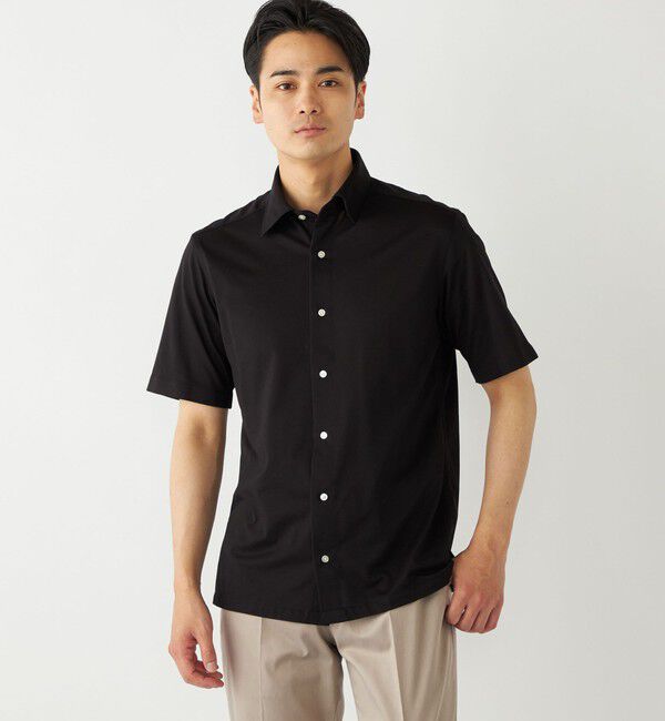 SHIPS Colors 「SHIPS Colors:〈洗濯機可能〉カノコ ニット ワイドカラー ショートスリーブ」|シャツ・ブラウス|