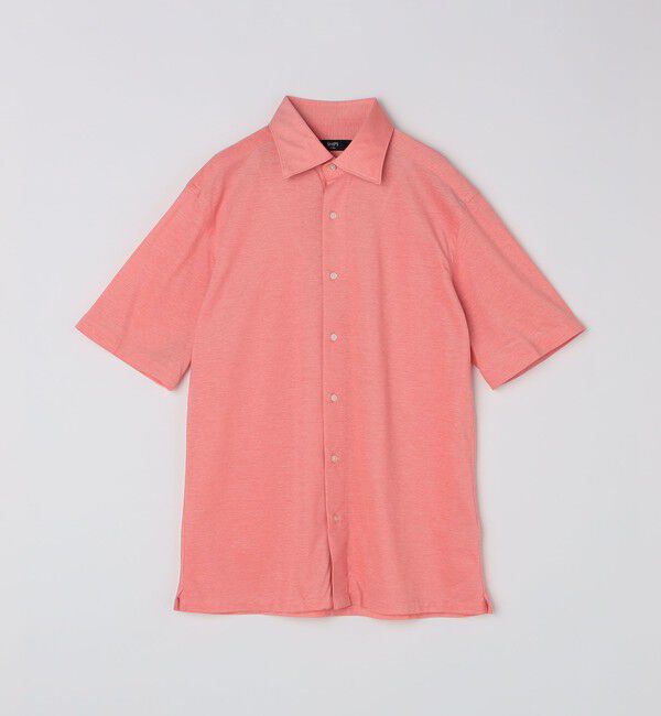 SHIPS Colors 「SHIPS Colors:〈洗濯機可能〉カノコ ニット ワイドカラー ショートスリーブ」|シャツ・ブラウス|レッド