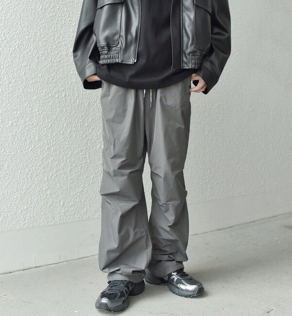 SHIPS any「SHIPS any: 〈洗濯機可能〉カラーミックスコード トラックパンツ ［a-nylon］(セットアップ対応)◇」|チノ|グレー