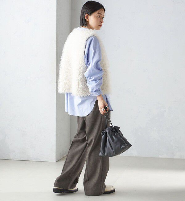 SHIPS for women「リバーシブル フェイクファー ボンディング ジレ」|ベスト・ジレ|