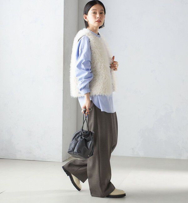 SHIPS for women「リバーシブル フェイクファー ボンディング ジレ」|ベスト・ジレ|