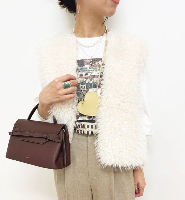 SHIPS for women「リバーシブル フェイクファー ボンディング ジレ」|ベスト・ジレ|