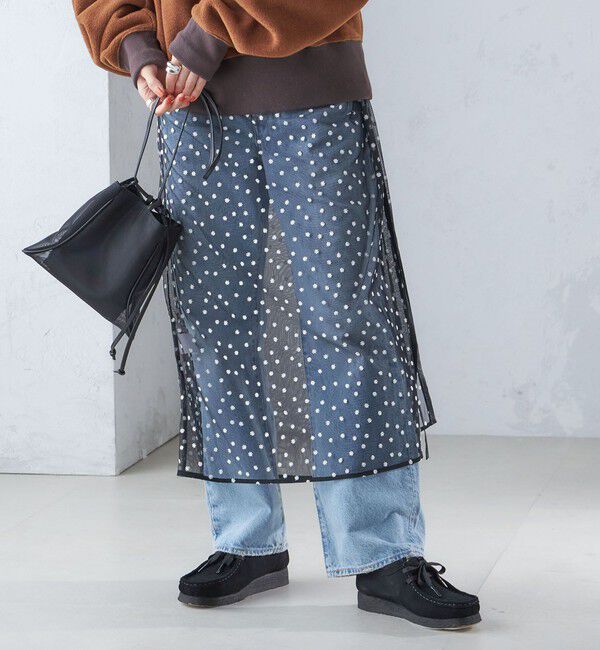 SHIPS for women「〈手洗い可能〉チュール フラワー 巻き スカート」|スカート|