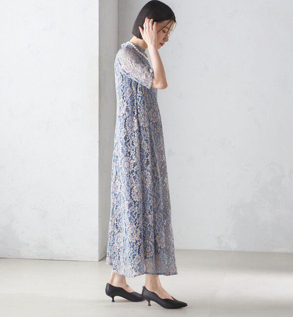 SHIPS for women「〈結婚式・パーティ〉kaene:パイピング レース Aライン ワンピース」|ワンピース|