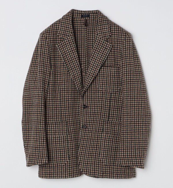 SHIPS「Drakes: MK VII GUN CHECK TWEED BLAZER」|テーラードジャケット|ブラウン系