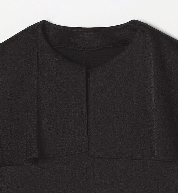 quaranciel「quaranciel:〈洗濯機可能〉ケープデザイン スキッパー ブラウス」|シャツ・ブラウス|