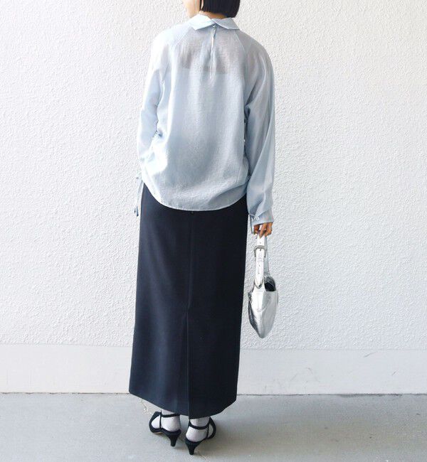 SHIPS for women「【WEB限定】〈洗濯機可能〉シアー ハイネック 2WAY ブラウス」|シャツ・ブラウス|